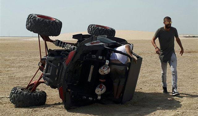 بيكيه يتعرّض لحادث في قطر
