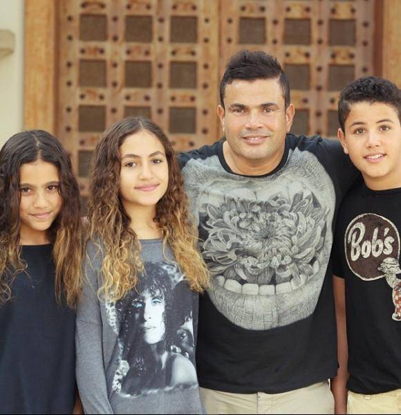 بالصورة: زوجة عمرو دياب مشتاقة لأولادها!