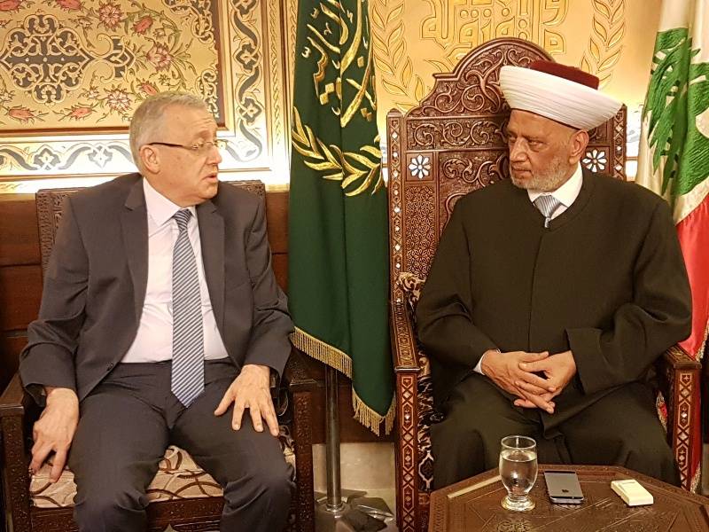 دريان عرض الاوضاع مع فتفت