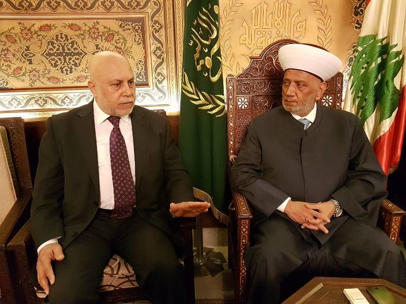 دريان استقبل وفدا من مؤسسة القدس الدولية وعشائر وادي خالد