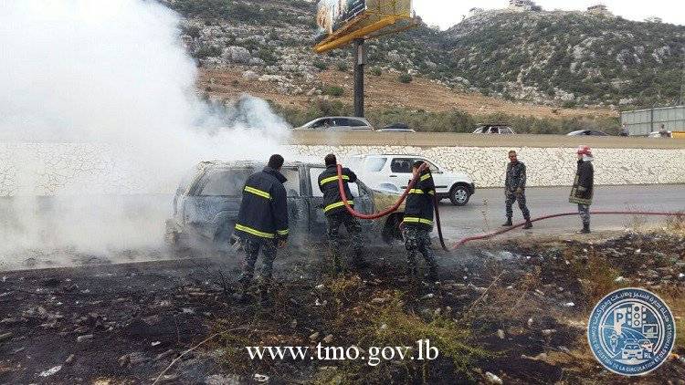احتراق جيب على اوتوستراد القلمون المسلك الغربي - الاضرار مادية و حركة المرور طبيعية في المحلة (التحكم المروري)