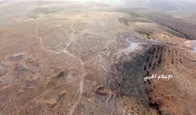 فيديو لحزب الله يظهر مشاهد جوية للمناطق الواسعة التي سيطر عليها في ارض المعيصرة