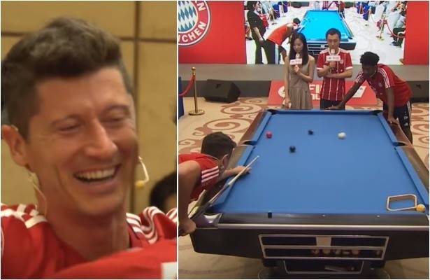بالفيديو: ليفاندوفسكي يخطف الأنظار في البلياردو!