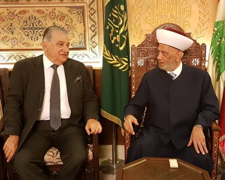 المفتي دريان يستقبل المحامي مطرجي والموسى والشيخ ميقاتي وبيضون