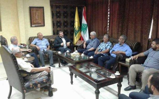 مسؤول «حزب الله» في صيدا استقبل 
وفداً من قوى التحالف الفلسطينيّة