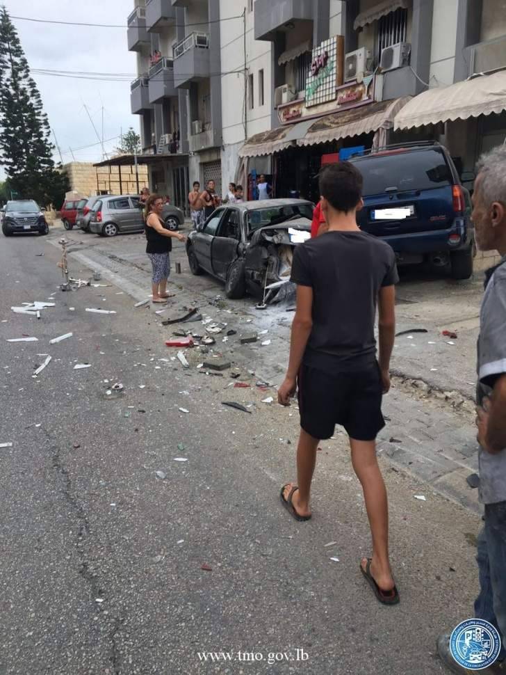 جريح بتصادم بين مركبتين ودراجة نارية على الطريق البحرية في نهر ابراهيم