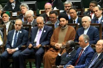 بري شارك في احتفال قسم الرئيس الايراني حسن روحاني