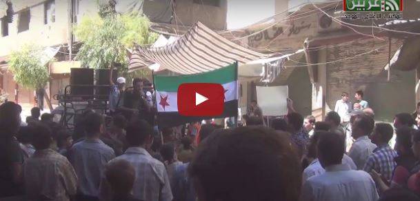مظاهرة تطالب هيئة تحرير الشام بالخروج من الغوطة الشرقية