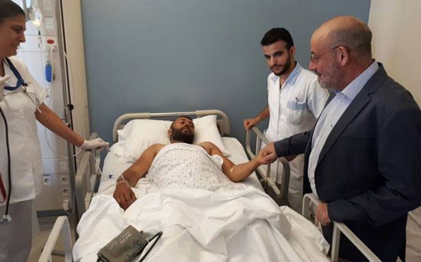 الصراف تفقّد الجرحى