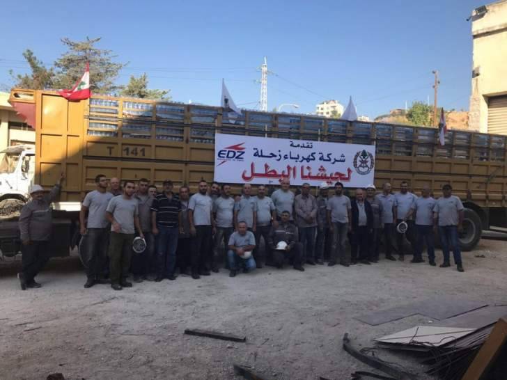 مدير عام كهرباء زحلة يرسل قافلة مساعدات لمنطقتي القاع ورأس بعلبك