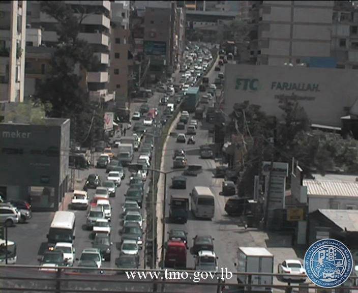 حركة المرور كثيفة من الحايك وصولا الى جسر الواطي بسبب أشغال في المحلة (التحكم المروري)