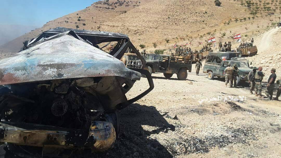 الجيش اللبناني يواصل انتشاره في معبر مرطبيا ومنطقة مرتفع حليمة في الأراضي اللبنانية عند الحدود مع سوريا
