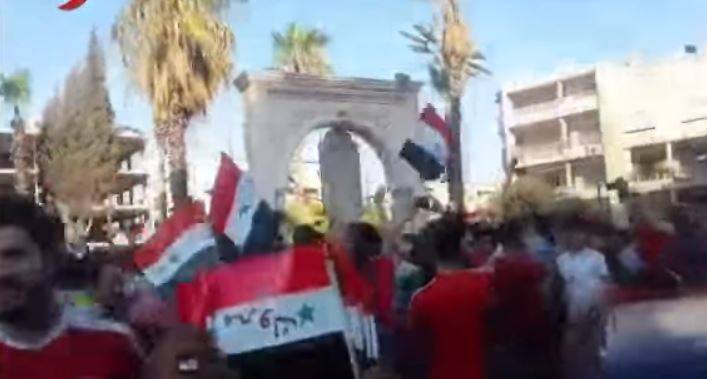 بالفيديو: هكذا احتفل السوريون بفوز منتخب بلادهم على نظيره القطري
