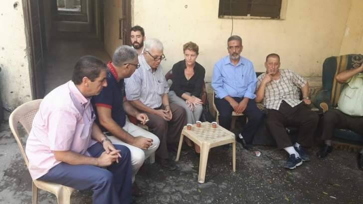 مسؤولة في الاونروا بدأت جولة تفقدية في مخيم عين الحلوة