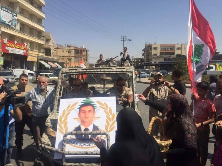 إستقبال شعبي لفوج المجوقل في بعلبك بعد عودته من الجرود