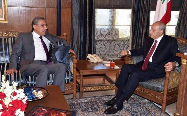 النجاري يؤكد لبري دعم مصر للبنان وتقديرها لانهاء وجود داعش