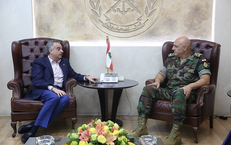 أرسلان زار قائد الجيش معزياً بالعسكريين ومهنئاً بالنصر