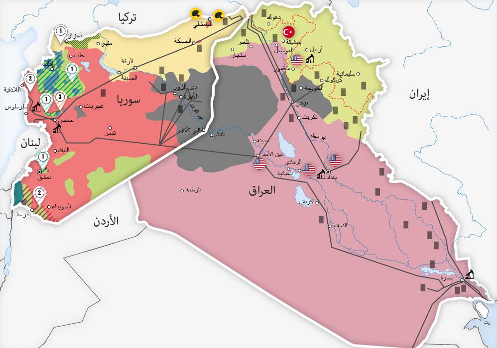 خارطة توازن القوى في سوريا والعراق وعملية دحر 