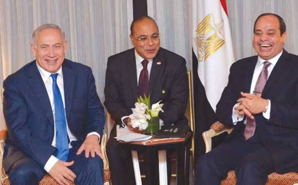 أول اجتماع منذ انتخابه رئيساً .. السيسي ونتنياهو يبحثان عملية السلام