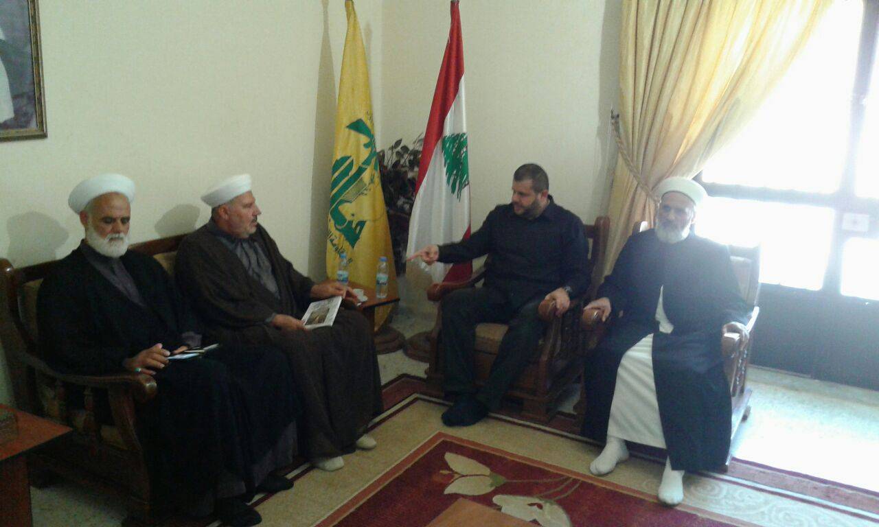 مسؤول حزب الله في صيدا عرض مع وفد علمائي فلسطيني الاوضاع في عين الحلوة