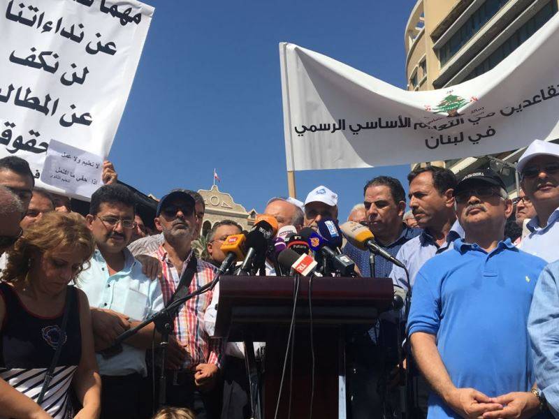 الاسمر: سنصعد اذا لم تقر الحكومة الدفع الفوري للسلسلة