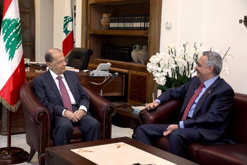 عون التقى ارسلان ووفد لجنة الرقابة على المصارف