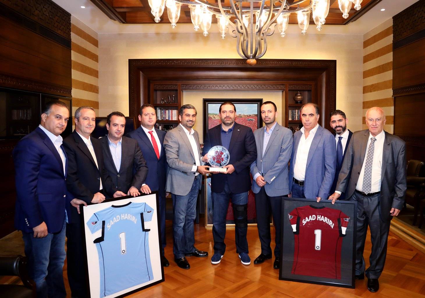 الحريري استقبل وفدا من نيكسيس والهيئة الإدارية الجديدة لنادي النجمة