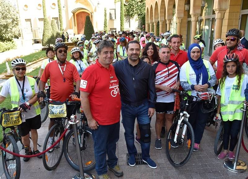 الحريري التقى المشاركات في حملة PEDAL FOR PEACE: لبنان بلد الجمال