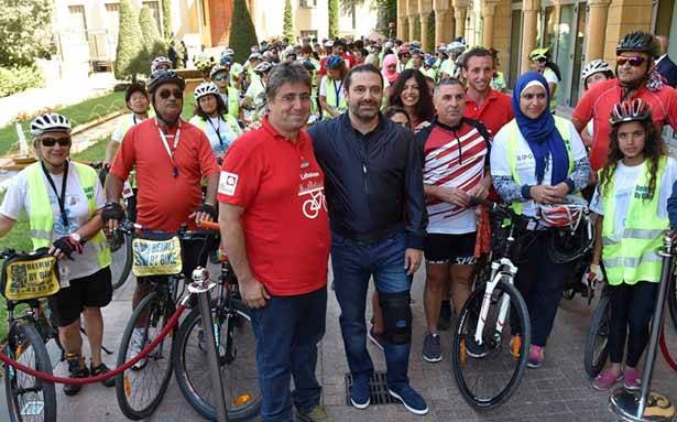 التقى المشاركات في حملة pedal for peace 
الحريري : لبنان بلد تعايش وثقافة وتاريخ وجمال