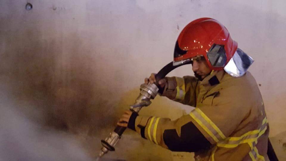 الدفاع المدني أخمد حريقا داخل شقة في البوار كسروان