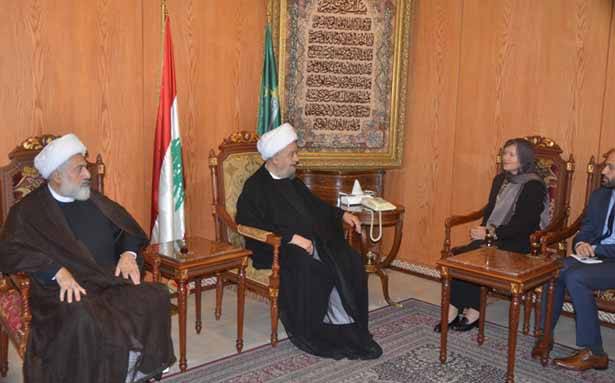 السفيرة الأميركيّة زارت مُفتي الجمهوريّة
قبلان: الشيعة دعاة سلام وليسوا إرهابيين