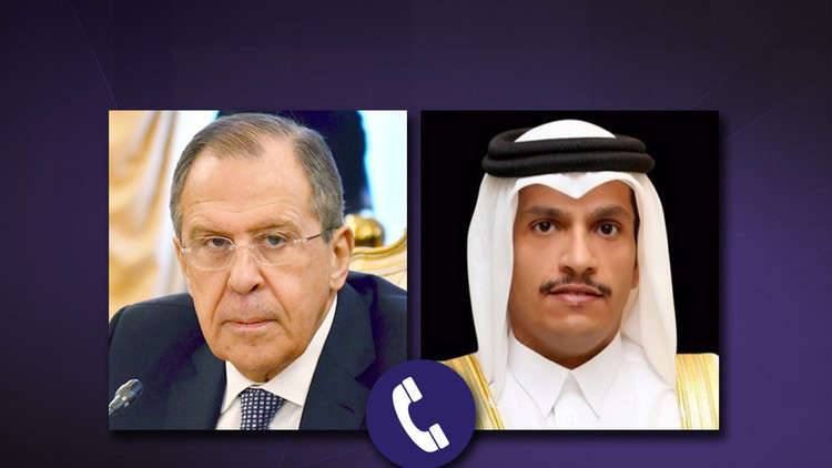 لافروف يبحث سبل التعاون مع نظيره القطري
