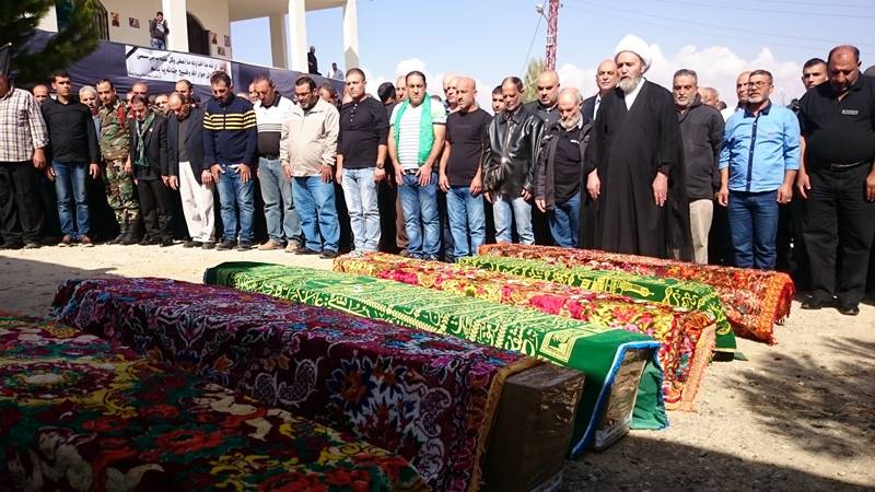 نحلة شيعت جثامين عائلة شقير الستة في مأتم مهيب