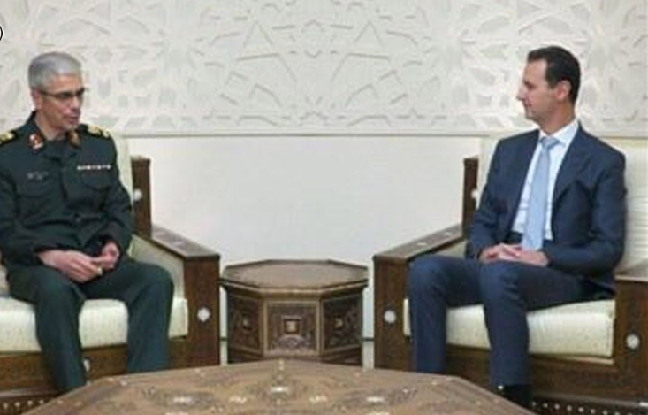 الرئيس السوري يستقبل رئيس الأركان الايراني في دمشق