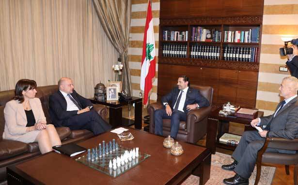 وزير الدفاع الأستوني بحث مع الحريري الأوضاع
وأزمة النزوح السوري مع باسيل وقائد الجيش