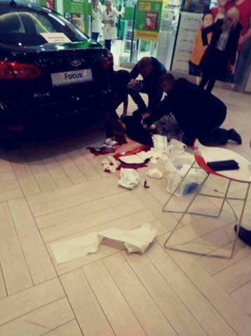 بالصور:  جرحى في عملية طعن في بولندا