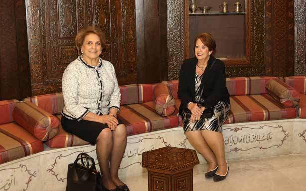 اللبنانيّة الأولى وعقيلة حاكم أوستراليا جالتا في متحف سرسق