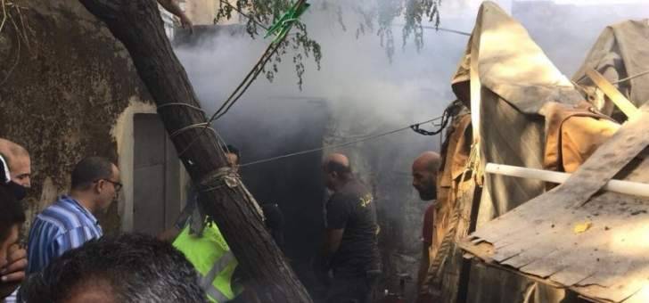 قتيل وجريح نتيجة احتراق منزل على طريق المطار