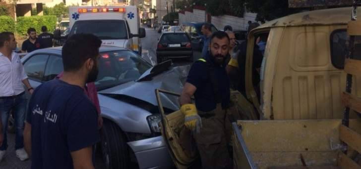 ثلاثة جرحى جراء حادث سير بين ثلاث سيارات في كفرحباب بكسروان
