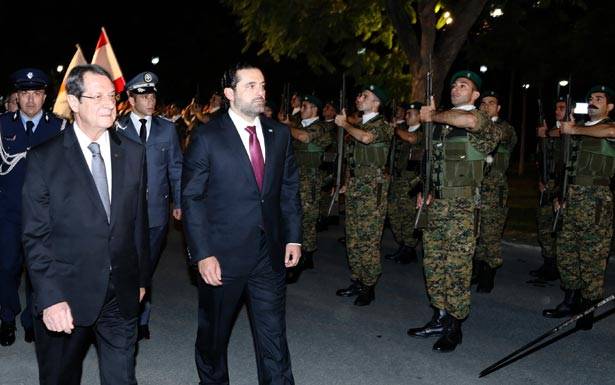 الحريري بحث والرئيس القبرصي الأوضاع والعلاقات بين البلدين