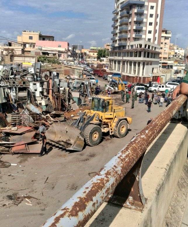 إزالة المخالفات في منطقة الاوزاعي الجناح -بيروت (جرس سكوب)