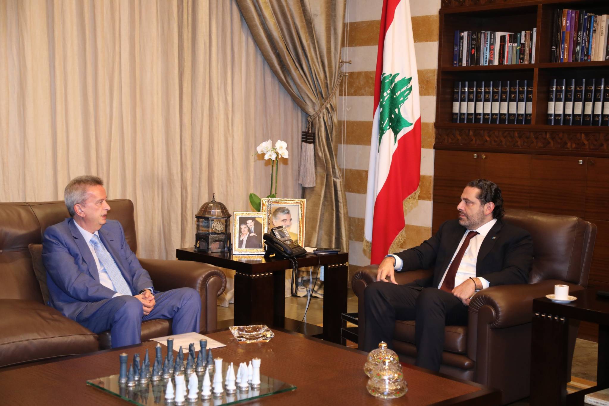 الحريري استقبل حاكم مصرف لبنان وقائد الجيش والمدير العام للامن العام