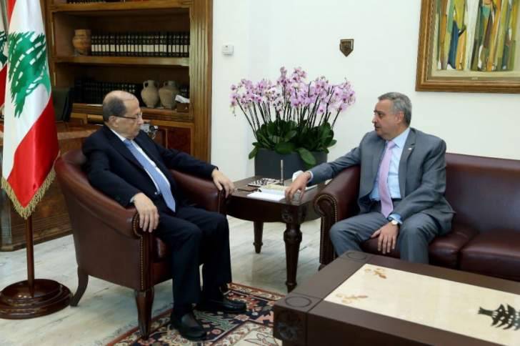 أرسلان من بعبدا: نهنىء فخامته على مقاربته للمستجدات وتريّثه في قبول الاستقالة