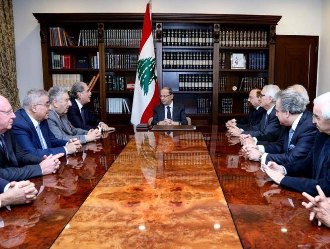 عون التقى وفد الهيئة الوطنية لحماية الدستور والقانون