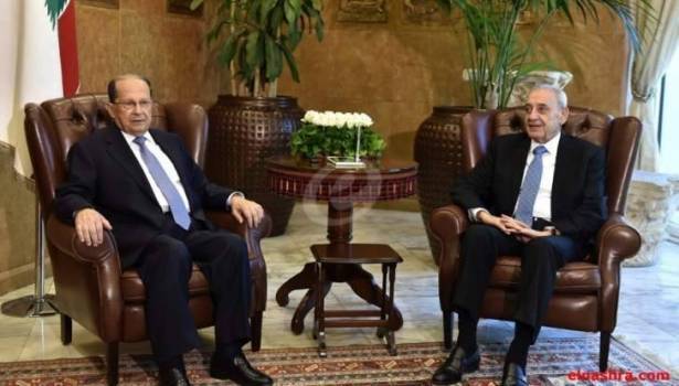 اتصال بين الرئيسين بري وعون تشاورا في خلاله في آخر المستجدات بعد انتقال الحريري الى باريس