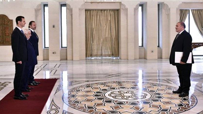 الأسد يتسلم أوراق اعتماد السفير اللبناني