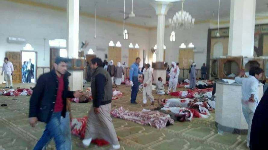 التفاصيل الكاملة لتفجير مسجد بسيناء أثناء صلاة الجمعة لأول مرة في تاريخ مصر