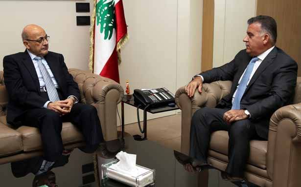 ابراهيم التقى السفير المصري
وبحث مع خوري أوضاع النازحين