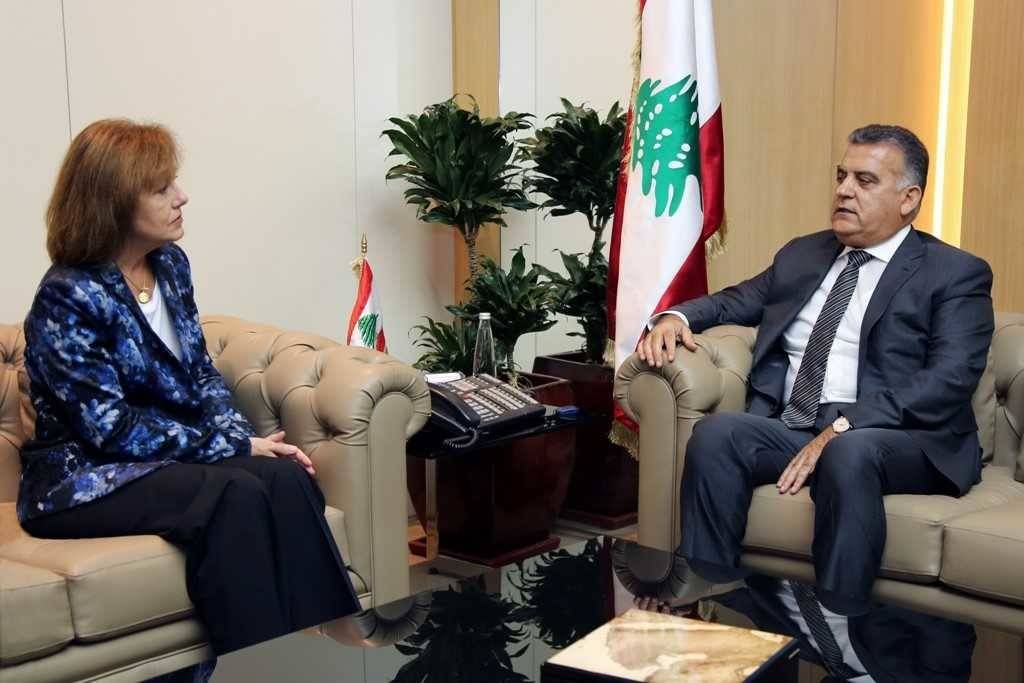 ابراهيم بحث والسفيرة الأميركية الأوضاع السياسية والأمنية