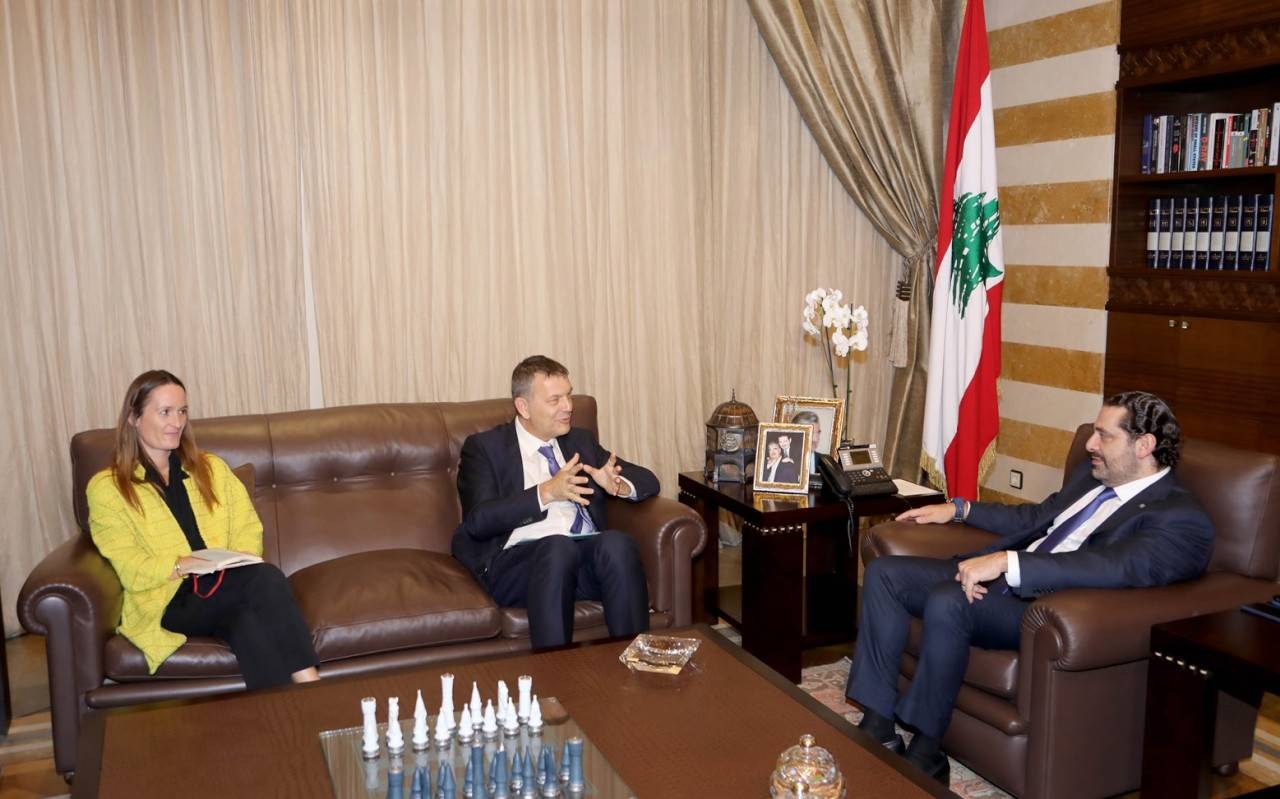 الحريري اطلع من لازاريني على تحضيرات مؤتمر الدعم الدولي